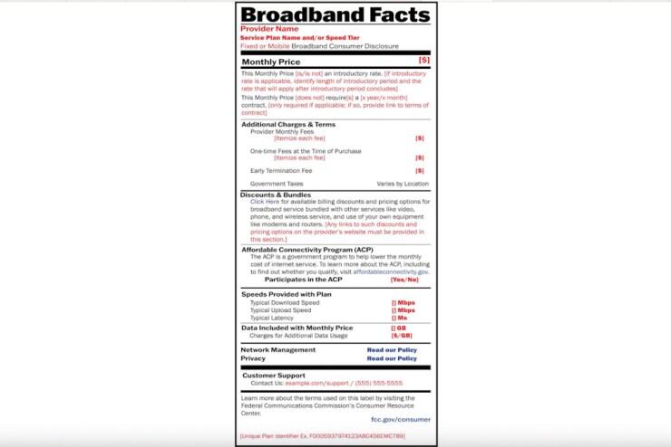 Read more about the article Federal Communications Commission Mandates Broadband ‘Nutrition’ Labels