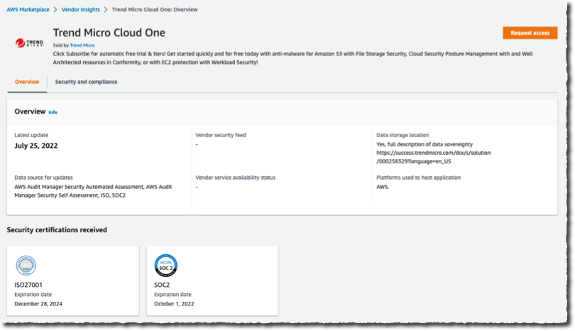 Read more about the article AWS Marketplace Vendor Insights – Simplify Third-Party Software Risk Assessments